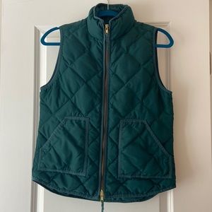 JCrew small dark green vest
